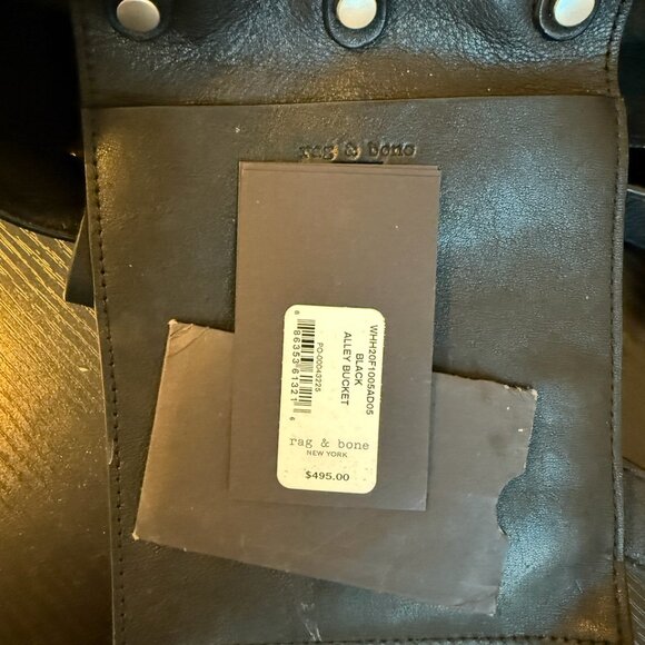 rag & bone Alley bucket medium bag (black leather) - Picture 5 of 6